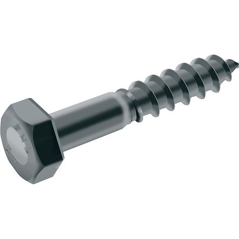 Vis à bois, tête hexagonale, tire-fond inox - Longueur: 60 - Qualite Inox: A4 - Diamètre: 10