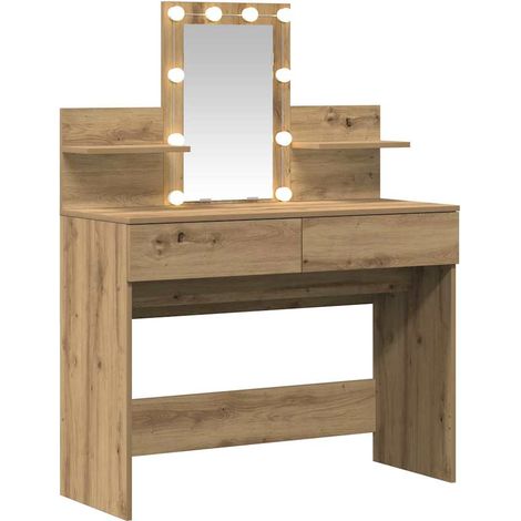 Maison Exclusive - Tavolo da Trucco Rovere artigianale 100 x 40 x 130 cm