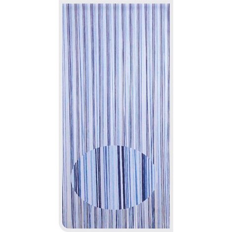 TRADE SHOP - Tenda Moschiera Antimosche Con Corde Cordoncino Bicolore Blu 120x230cm Tpl87 017396 -