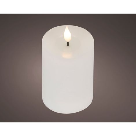 CANDELA LED BIANCA EFFETTO FIAMMA REALE DIAM 7,5X13,5H CM (1/4)