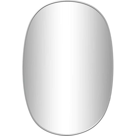 Miroir mural Luxueux, Miroir chambre, Argenté 50x35 cm OIB1126E (1/5)