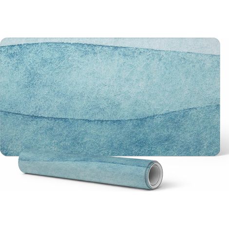Alfombrilla protectora antideslizante para escritorio con estampado de olas en tonos pastel, 100 x 50 cm.