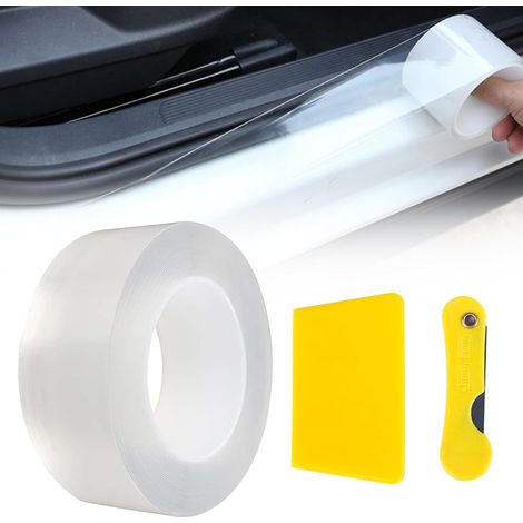 Film de Protection de Peinture pour Voitures,7cm X 10m Film de Protection Transparent,Covering Vinyle de Voiture,Film Autocollant Adhésif,Films de Protection Transparent pour Peinture Anti-Rayures (1/5)