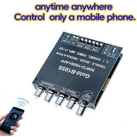 Carte D Amplificateur Bluetooth - TPA3116D2 - 50 W Canal - Entrée AUX Et Bluetooth 5 0 - Alimentation 12 24 V - Pour Enceintes 4 8 Ohm - 1 Pièce (1/5)