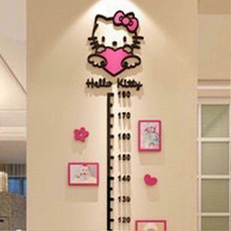 Toise murale en acrylique pour mesurer la taille des enfants, motif chat (1/3)