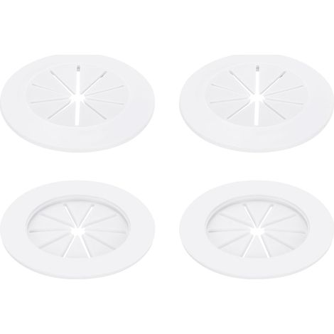 4 Pièces 2,17 Pouces Passe-Câbles Flexible, Cache-Trou de Bureau Auto-Adhésif, Organisateur de Câbles Pour Bureaux, Tables, Blanc (1/5)