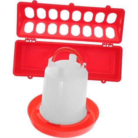Mangeoire Automatique pour Poule 1 L en Plastique, 1 Set Design Pratique, Distributeur de Nourriture Transparent, Usage Quotidien pour Volaille (1/5)