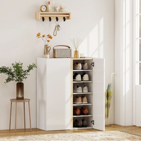 Schrank Regal aufbewahrung 6 Faecher Weiss OKMYHOME (1/5)