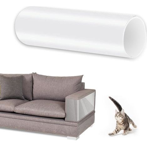 Cat Anti Scratch Tape Scratch Protection, 20 cm x 3m Chat Anti Griffe Sticker Transparent Ruban adhésif Anti-Rayures pour Dressage de Chat pour Canapé, Porte, Table, Meubles (1/5)