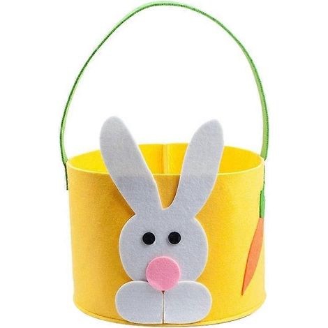 Osterhasenkorb für Kinder, Eiersuche-Eimer, Süßigkeiten-Geschenktasche, niedliche Hasen-Aufbewahrungstasche