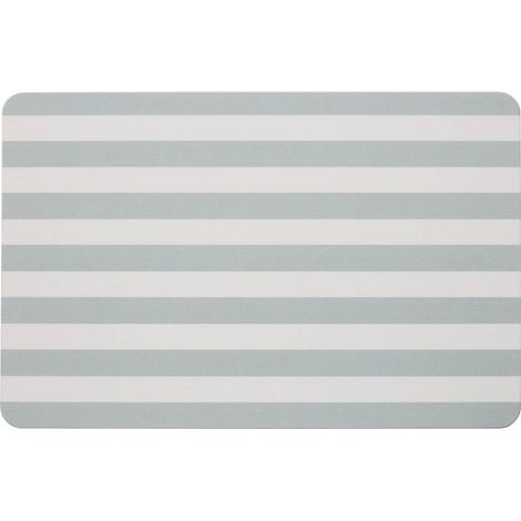 Tappeto da bagno strio 39x60cm verde celeste a righe in diatomite - 5five