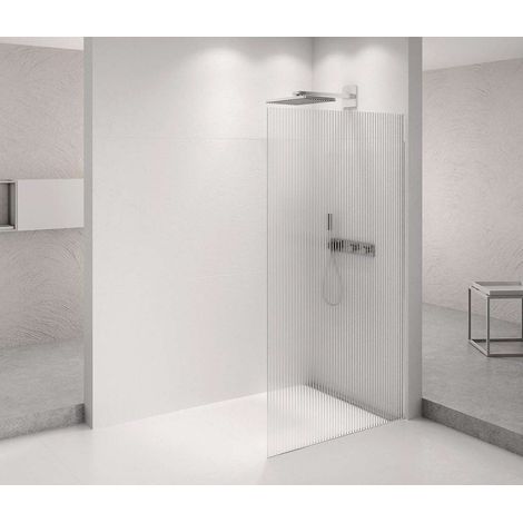 Polysan Architex - Duschwand Walk-In, 86x210 cm, chrom/Flute Glas AXC90FL (1/2)