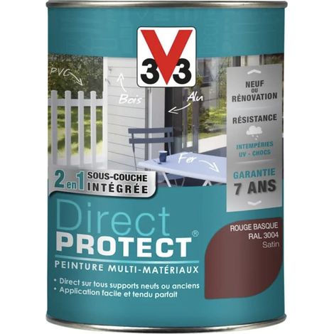 Peinture Glycéro Multi-matériaux V33 Direct Protect Rouge Basque 1,5 L (1/4)