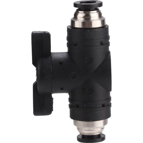 2-Wege-CO2-Ventil für Aquarien mit Luftdurchflussregler, manueller Ein-/Ausschalter für 6-mm-Schläuche