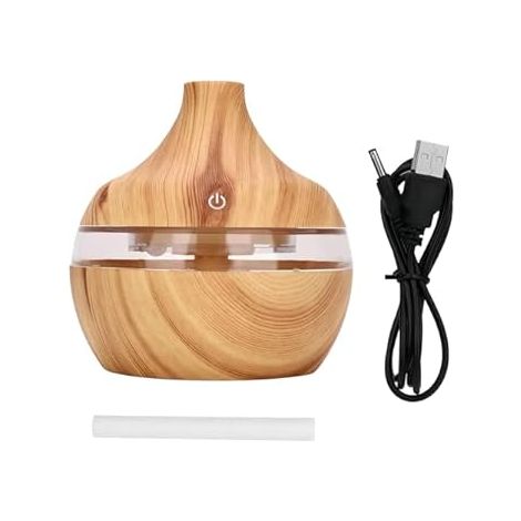 Diffusore Oli Essenziali 300ml, Mini Umidificatore Portatile per Camera con Spegnimento Automatico e 7 Luci LED per Casa, Ufficio, Yoga, Spa (1/4)