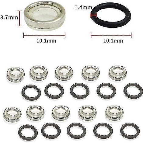 Lot de 10 voyants de niveau et joints pour maître-cylindre de frein de moto (18 mm, 12 mm, 10 mm, 14 mm) compatibles Honda, Suzuki, motos tout-terrain et scooters. (1/5)
