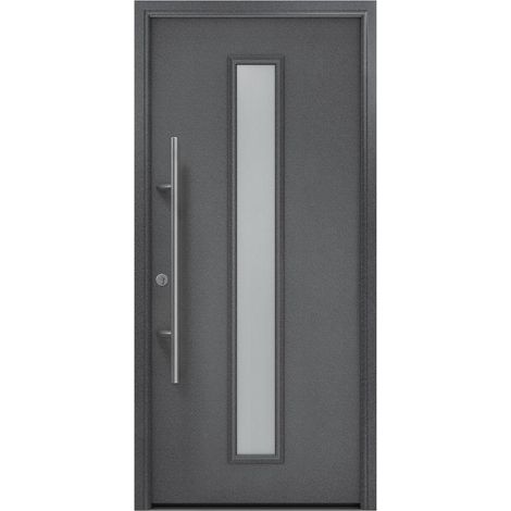 Hörmann Ecostar Haustür "ISOPRO Secur IPS 020S", anthrazit metallic (CH 703), 110 x 210 cm (B x H), DIN Links