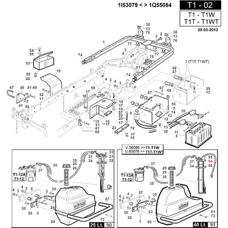 Livello carburante serbatoio 40 litri ORIGINALE GIANNI FERRARI 00.75.00.0161