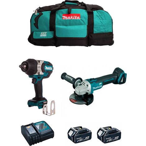MAKITA Kit MK214 (DTW1002 + DGA504 + 2 x 5,0 Ah + DC18RC + LXT600) (1/5)