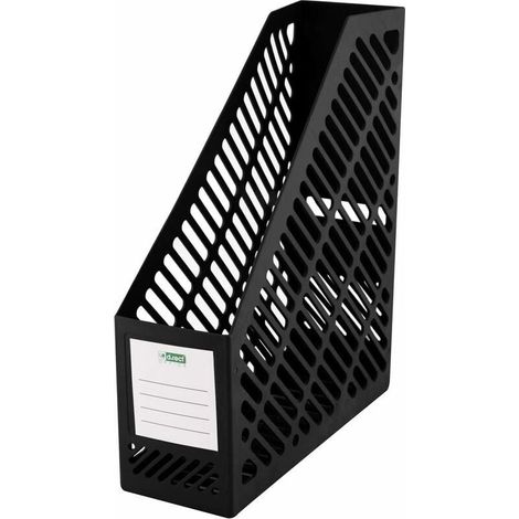 Porte-revues Porte Revue Bureau Classeurs à Revues Rangement Papier Vertical Pour le rangement ordonné de documents, cahiers et dossiers jusqu'au format A4 - C4 Largeur: 90 mm Noir-LIAIKI (1/5)
