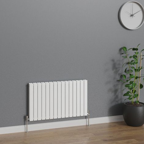 WarmeHaus Horizontal 600x1020mm Flat Panel Radiator White Double (1/5)
