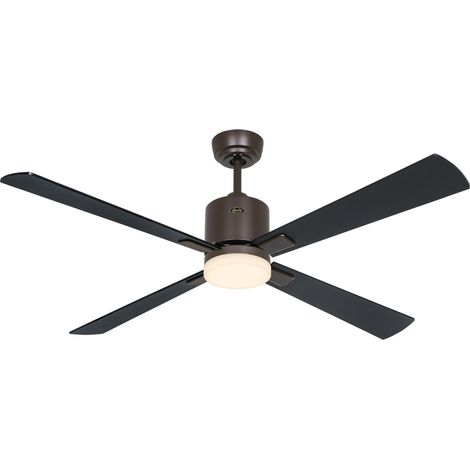 ECO NEO III Ventilateur de plafond ECO NEO III 132, bronze - Noir/Teck, Wi-Fi avec éclairage (1/2)