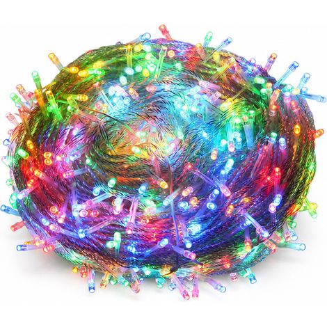 Guirlande Lumineuse LED Multicolore 600 LED pour Extérieur et Camping avec Prise Ronde Européenne (1/5)