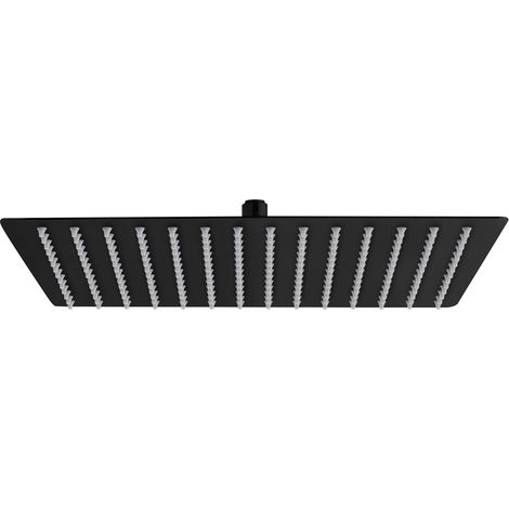 Regendusche Brause schwarz matt Quadrat 40x40cm Kopfbrause Rainshower Aloni Regendusche Kopfbrause Quadrat Schwarz matt 40 x 40 cm (1/2)