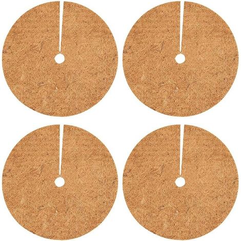4 Pièces Tapis de Coco Plantes, 30 cm Disque de Paillage (1/5)