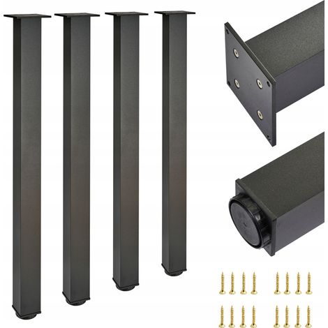 4 x Bein 60x60 H - 820 mm Schwarz (1/5)