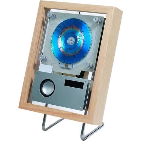 Wandmontierter CD-Player mit Musikrahmen – Wandmontierter Bluetooth-Lautsprecher mit LED-Ambientebeleuchtung und integriertem Lautsprecher – Dynamischer Kunstrahmen (1/5)