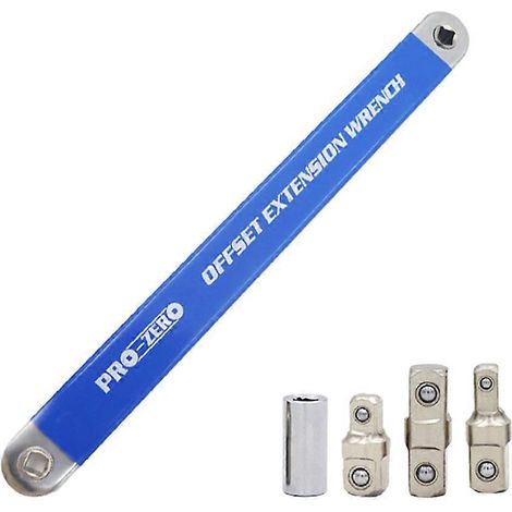 Clé à cliquet à rallonge coudée en acier à haute teneur en carbone, douille à impact de 15,4 pouces, avec clés carrées de 1/4 pouce, 3/8 pouce et 1/2 pouce. (1/4)