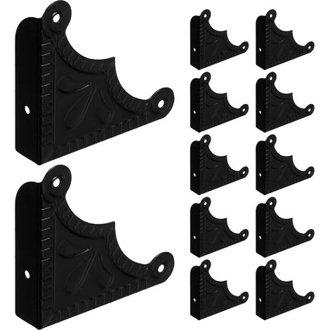 Protections d'angle métalliques, lot de 20, style vintage, en bois, (1/5)