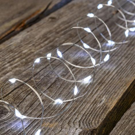 Luci di natale catena con Micro Led e filo in metallo per interno ed esterno -Luce Fredda / 480 Micro Led - 24 mt (1/4)