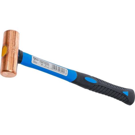 Marteau en Cuivre 454 g D.27 mm - Manche Fibres de Verre - Résistant et Antichoc, Pro - D-Work (1/5)