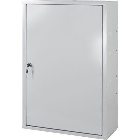 ADB Werkzeugwandschrank mit 1 Tür 1 Fachboden Grau RAL7035/7035 Hängeschrank (1/5)
