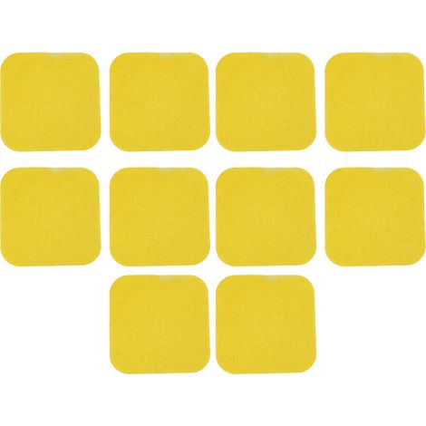 10 Fußballfeldmarkierungen, aus PP-Material, 23 cm große Quadrate, geeignet für Schnelligkeitstraining im Freien, gelb. (1/5)