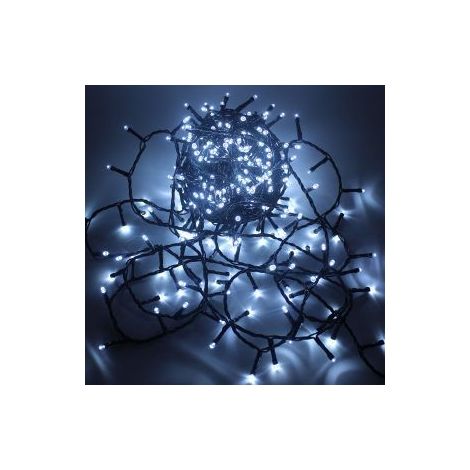 LUCI DI NATALE 1500 LED BIANCHI 30M CAVO SCURO USO INTERNO E ESTERNO
