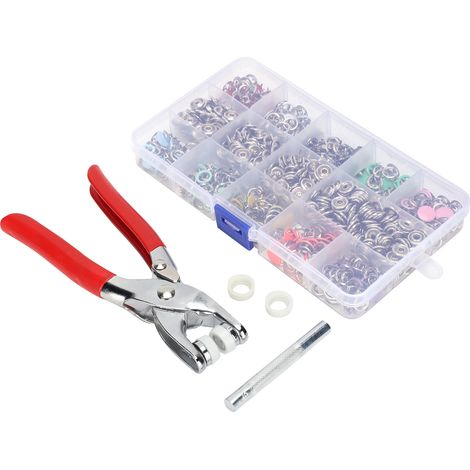 Kit de 804 boutons-pression pour machine à coudre, pince à presser manuelle, outils de 9,5 mm (1/5)