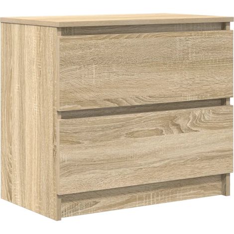 Meuble TV avec rangement moderne 60 x 35 x 54 cm stable pratique salon en bois d'ingénierie chêne sonoma (1/5)