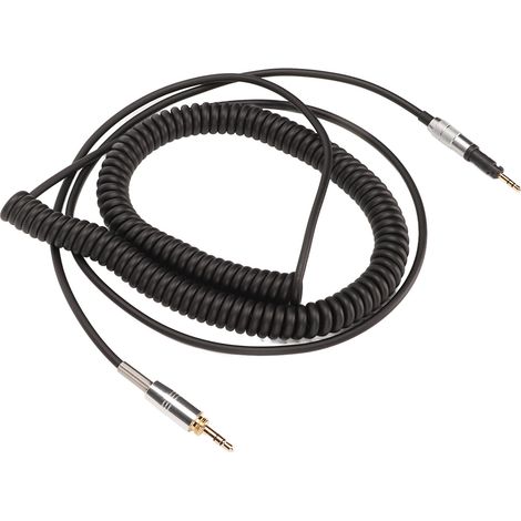 Câble spiralé HiFi 3,5 mm vers 2,5 mm stéréo pour casque Sennheiser HD6, HD7, HD8, HD515, HD518, HD558 et HD598 (1/5)