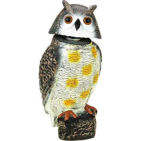 Hibou épouvantail avec yeux réfléchissants 40cm mâle (1/5)
