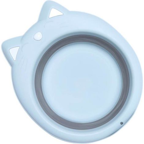 Lavabo Pliable - Enfant Bébé Camping Vaisselle Fruits Voyage - 38 x 32 x 10 cm - PP Bleu Ciel - 1 Pièce (1/5)