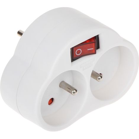 Divisor de enchufes MACLEAN ENERGY MCE-31 de 3680 W con interruptor