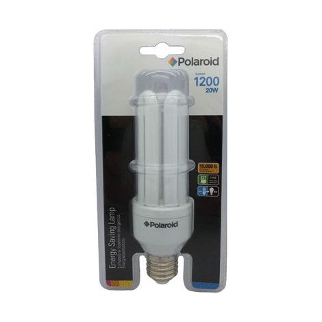 Polaroid 610-818948 Lampadina Basso Consumo 3U 20W 1200lm E27 2700K colore Giallo
