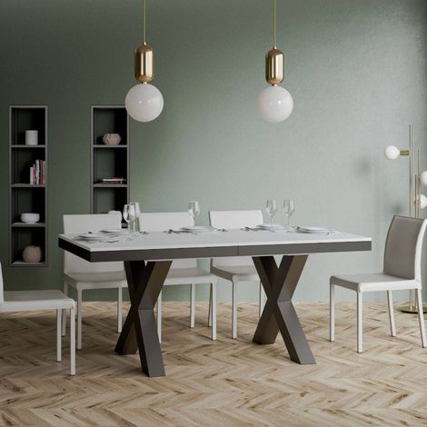 Tavolo "Andria" allungabile in legno per sala da pranzo -Allungabile fino a 284 cm / Marmo (1/5)
