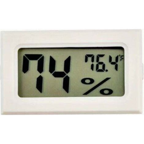 Mini Accurate White Digital Thermometer and Hygrometer for Indoor Temperature and Humidity Monitoring - Fahrenheit (°F) Display (1/4)