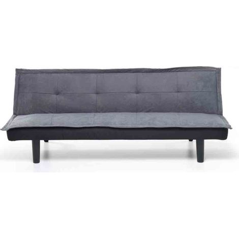 Divano Letto 3 Posti mod. Twist colore grigio in tessuto misura 184x75xH68 cm
