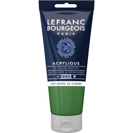Peinture Acrylique en tube vert oxyde de chrome 80ml Lefranc & Bourgeois
