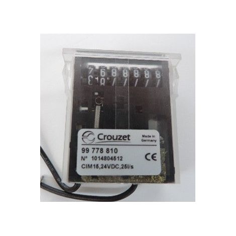 Compteur totaliseur d'impulsions mécanique 24V CC 7 digits 15X32mm CIM15 Crouzet 99778810